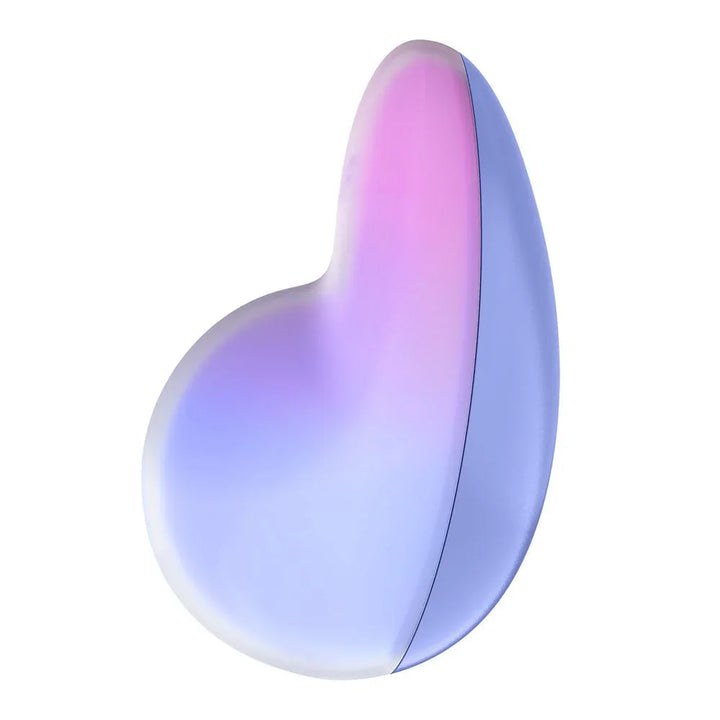 Satisfyer Pixie Dust - Vibrating Air Pulse Stimulator in Violet/Pink, angled view