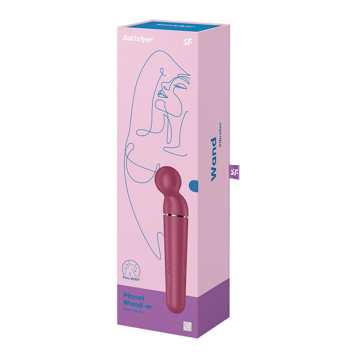 Satisfyer Planet Wand - er - Berry - Berry/Rose Gold USB Rechargeable Massager Wand – Sex toys NZ by Naughtyhut. Discreet delivery nationwide.