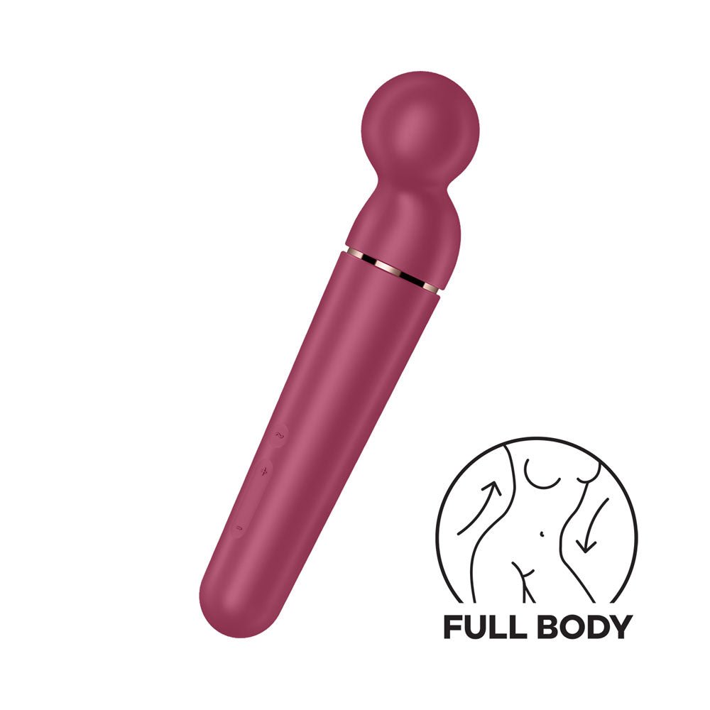 Satisfyer Planet Wand - er - Berry - Berry/Rose Gold USB Rechargeable Massager Wand – Sex toys NZ by Naughtyhut. Discreet delivery nationwide.