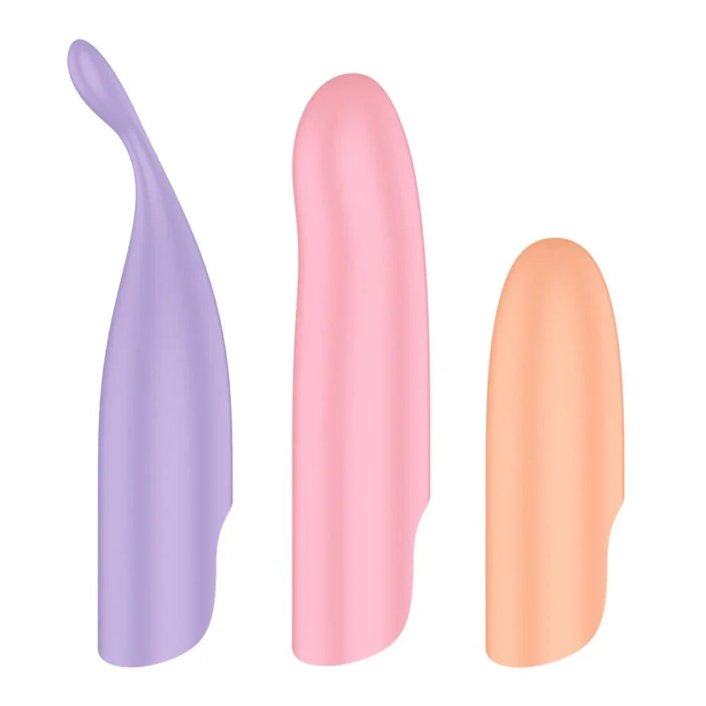 Satisfyer Playful Four three silicone heads side by side