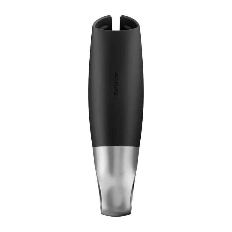 Satisfyer Power Masturbator - Vibrating Masturbator in Black, back view