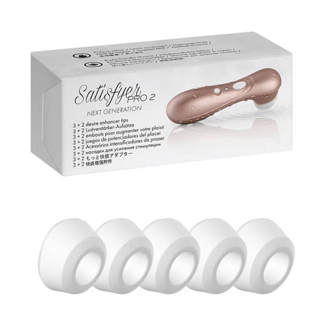 Buy Satisfyer Pro 2 Climax Tips - 5 Replacement Silicone Heads for Satisfyer 2 Pro – Naughtyhut NZ sex toys online. Discreet delivery & top brands.