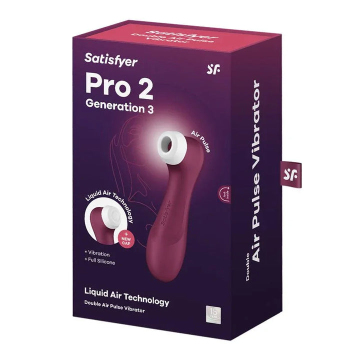 Satisfyer Pro 2 Generation 3 in Wine Red retail box