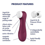 Buy Satisfyer Pro 2 Generation 3 - Wine Red - Wine Red Touch - Free USB - Rechargeable Clitoral Stimulator – Naughtyhut NZ sex toys online. Discreet delivery & top brands.