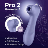 Buy Satisfyer Pro 2 Generation 3 with App Control - Lilac - Lilac Touch - Free USB - Rechargeable Clitoral Stimulator – Naughtyhut NZ sex toys online. Discreet delivery & top brands.