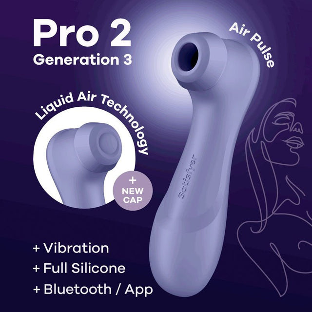 Buy Satisfyer Pro 2 Generation 3 with App Control - Lilac - Lilac Touch - Free USB - Rechargeable Clitoral Stimulator – Naughtyhut NZ sex toys online. Discreet delivery & top brands.