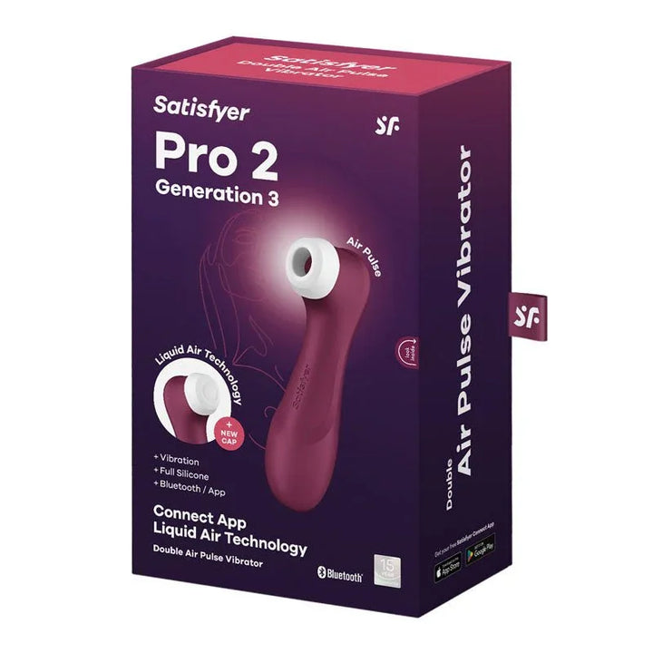 Satisfyer Pro 2 Generation 3 in Wine Red retail box