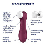 Buy Satisfyer Pro 2 Generation 3 with App Control - Wine Red - Wine Red Touch - Free USB - Rechargeable Clitoral Stimulator – Naughtyhut NZ sex toys online. Discreet delivery & top brands.