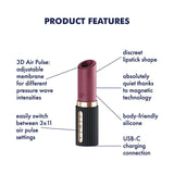 Buy Satisfyer Pro 2 Kiss - Red/Black USB Rechargeable Air Pulse Stimulator – Naughtyhut NZ sex toys online. Discreet delivery & top brands.