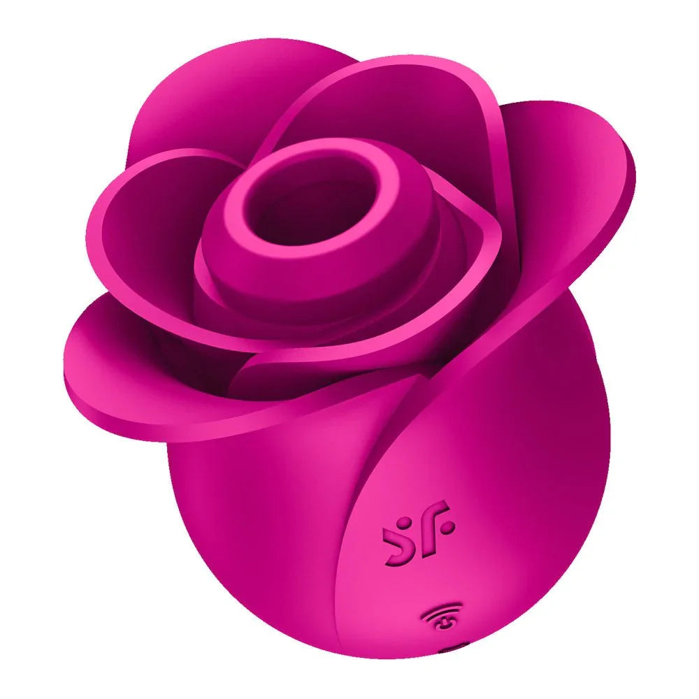 Satisfyer Pro 2 Modern Blossom - Air Pulse Rose Stimulator in Pink, angled view