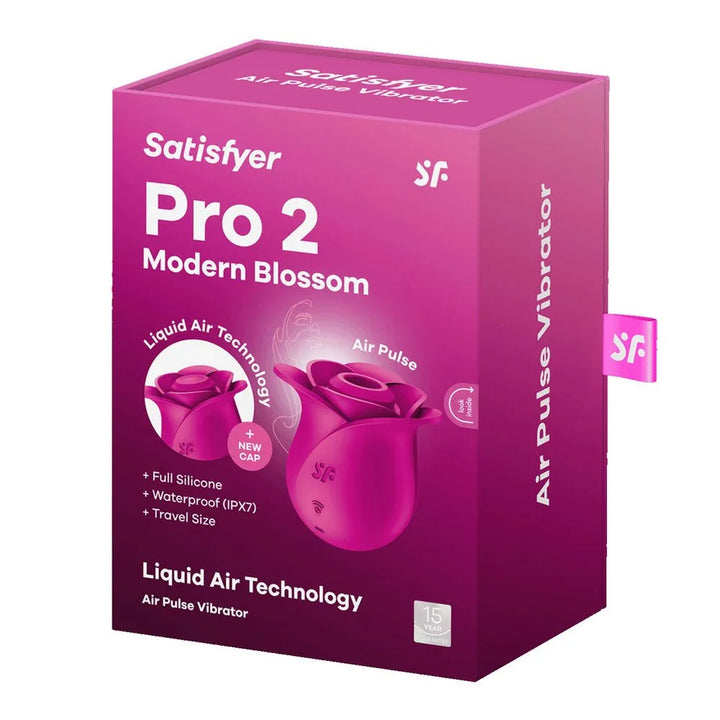 Satisfyer Pro 2 Modern Blossom - Air Pulse Rose Stimulator in Pink retail box