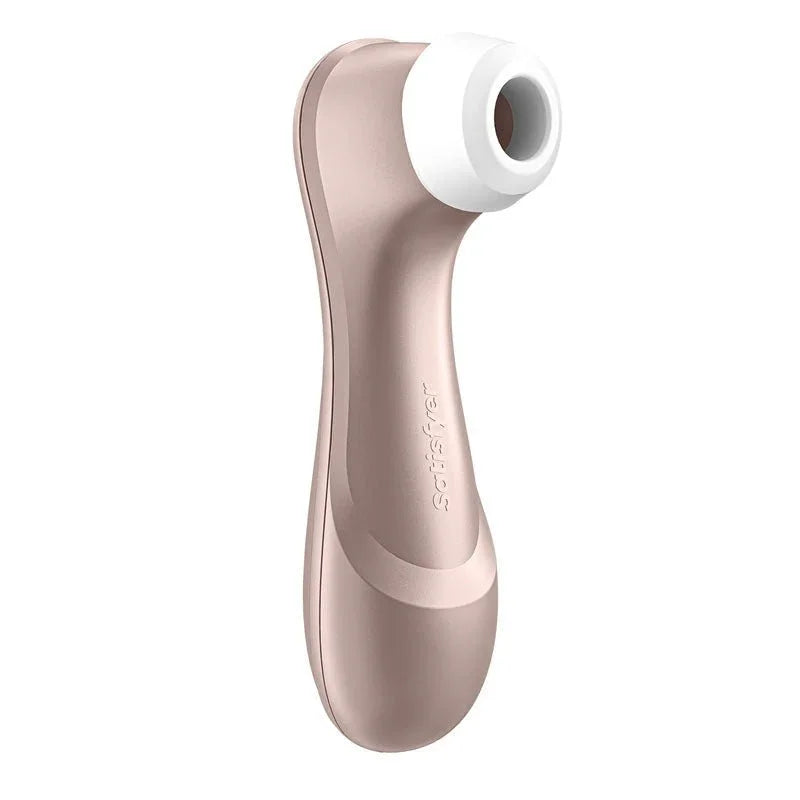 Satisfyer Pro 2 in Rose Gold, angled view
