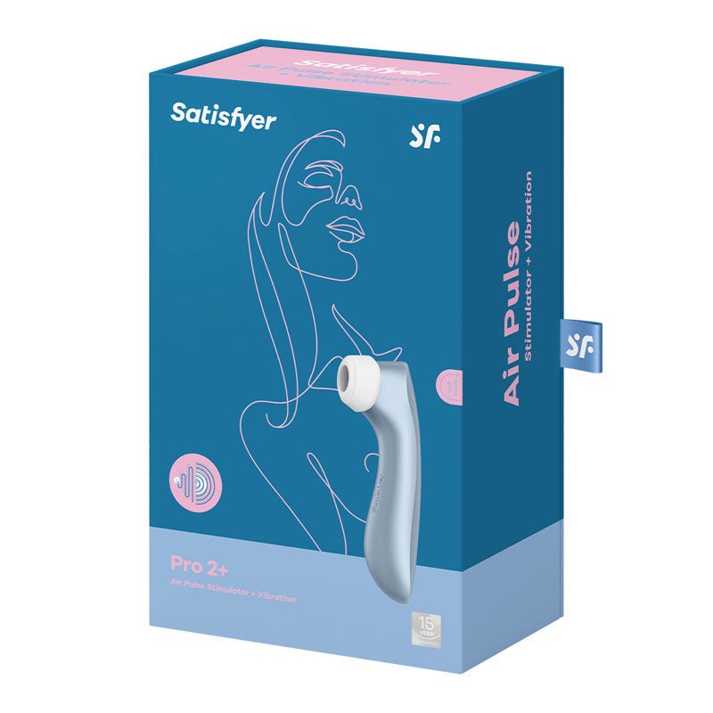 Satisfyer Pro 2+ - Blue Touch - Free USB - Rechargeable Clitoral Stimulator with Vibration – Sex toys NZ by Naughtyhut. Discreet delivery nationwide.