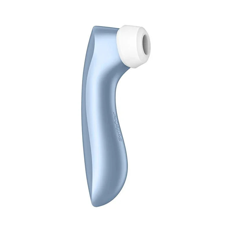 Satisfyer Pro 2+ in Blue, side profile