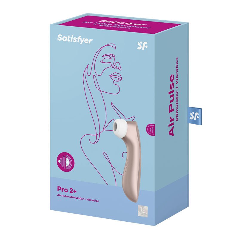 Buy Satisfyer Pro 2+ Rose Gold - Rose Gold Touch - Free USB - Rechargeable Clitoral Stimulator with Vibration – Naughtyhut NZ sex toys online. Discreet delivery & top brands.