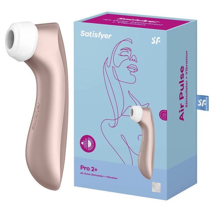 Satisfyer Pro 2+ Rose Gold - Rose Gold Touch - Free USB - Rechargeable Clitoral Stimulator with Vibration – Sex toys NZ by Naughtyhut. Discreet delivery nationwide.