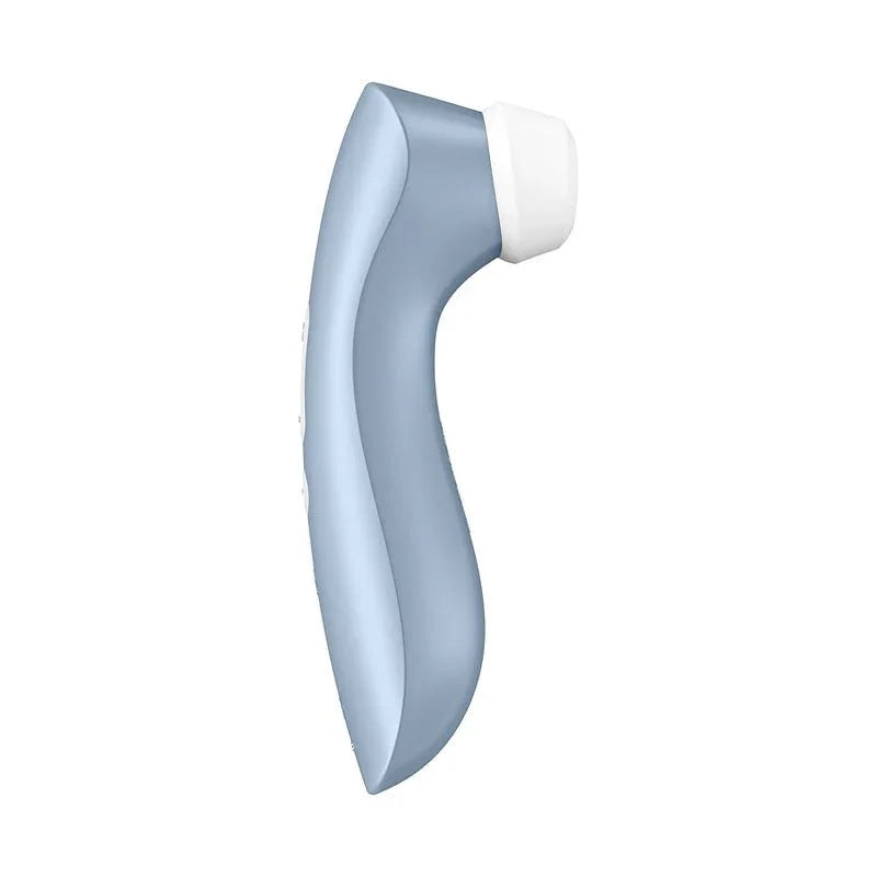 Satisfyer Pro 2+ in Blue, angled view