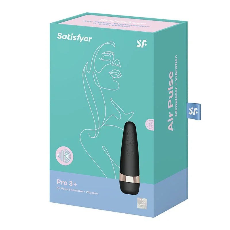Satisfyer Pro 3+ - Clitoral Stimulator in Black retail box