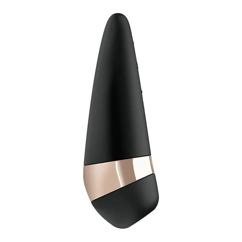 Satisfyer Pro 3+ - Clitoral Stimulator in Black, angled view