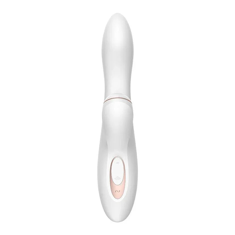 Satisfyer Pro + G-Spot - Rabbit Vibrator in White, back view