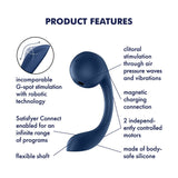 Buy Satisfyer Pro+ Wave 4 - Blue USB Rechargeable Vibrator with Air Pulse Stimulation and App Control – Naughtyhut NZ sex toys online. Discreet delivery & top brands.