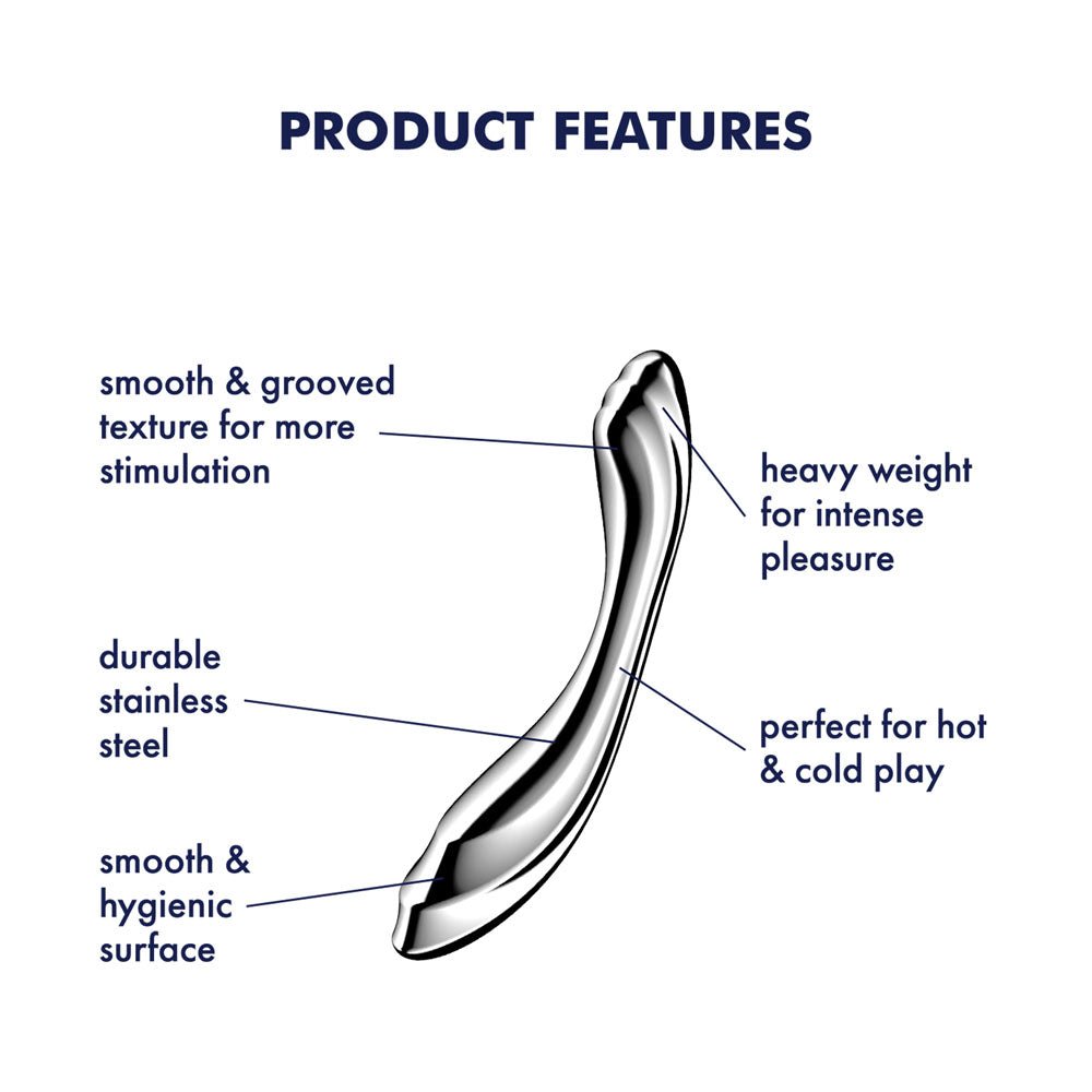 Satisfyer Pure Gravity 2 - Chrome Steel 21 cm Dildo – Sex toys NZ by Naughtyhut. Discreet delivery nationwide.