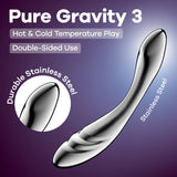 Buy Satisfyer Pure Gravity 3 - Chrome Steel 21 cm Dildo – Naughtyhut NZ sex toys online. Discreet delivery & top brands.
