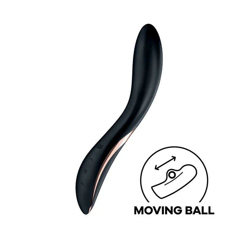 Satisfyer Rrrolling Explosion - Vibrator in Black with a feature badge