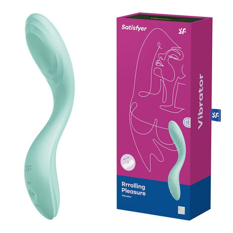 Buy Satisfyer Rrrolling Pleasure - Mint USB Rechargeable Vibrator – Naughtyhut NZ sex toys online. Discreet delivery & top brands.