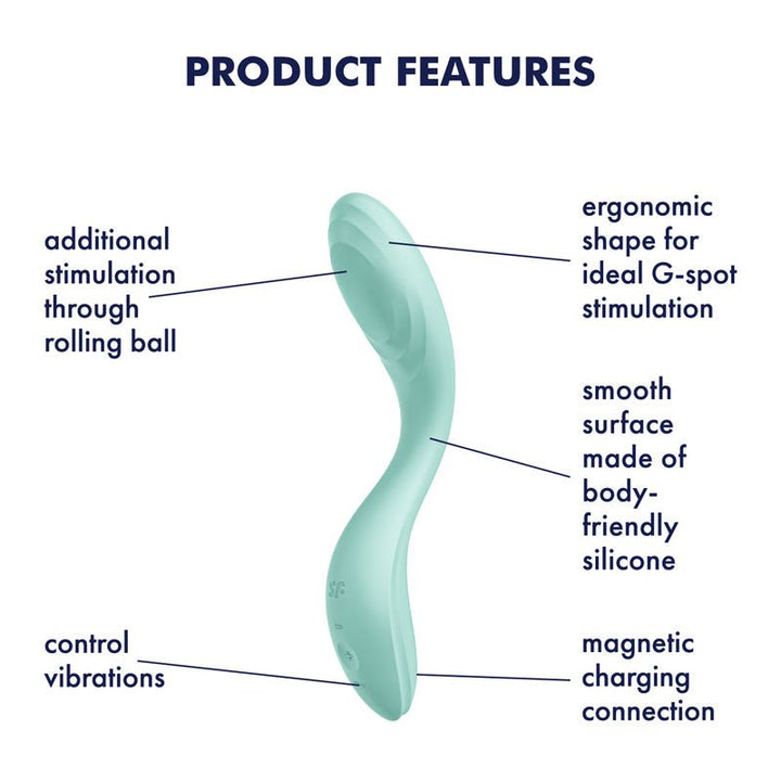 Satisfyer Rrrolling Pleasure - Mint USB Rechargeable Vibrator – Sex toys NZ by Naughtyhut. Discreet delivery nationwide.