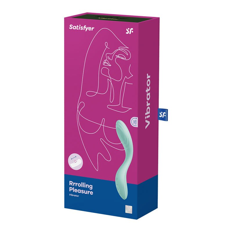 Buy Satisfyer Rrrolling Pleasure - Mint USB Rechargeable Vibrator – Naughtyhut NZ sex toys online. Discreet delivery & top brands.