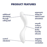 Buy Satisfyer Rrrolling Pleasure - White USB Rechargeable Vibrator – Naughtyhut NZ sex toys online. Discreet delivery & top brands.