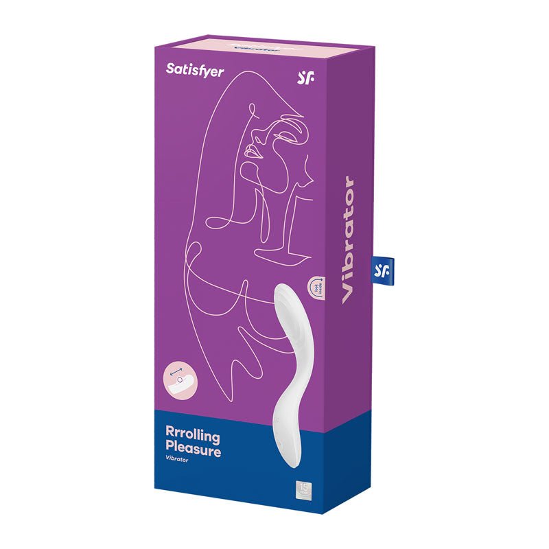 Buy Satisfyer Rrrolling Pleasure - White USB Rechargeable Vibrator – Naughtyhut NZ sex toys online. Discreet delivery & top brands.