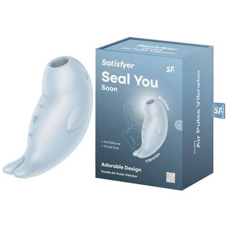 Buy Satisfyer Seal You Soon - Baby Blue USB Rechargeable Air Pulse Stimulator – Naughtyhut NZ sex toys online. Discreet delivery & top brands.