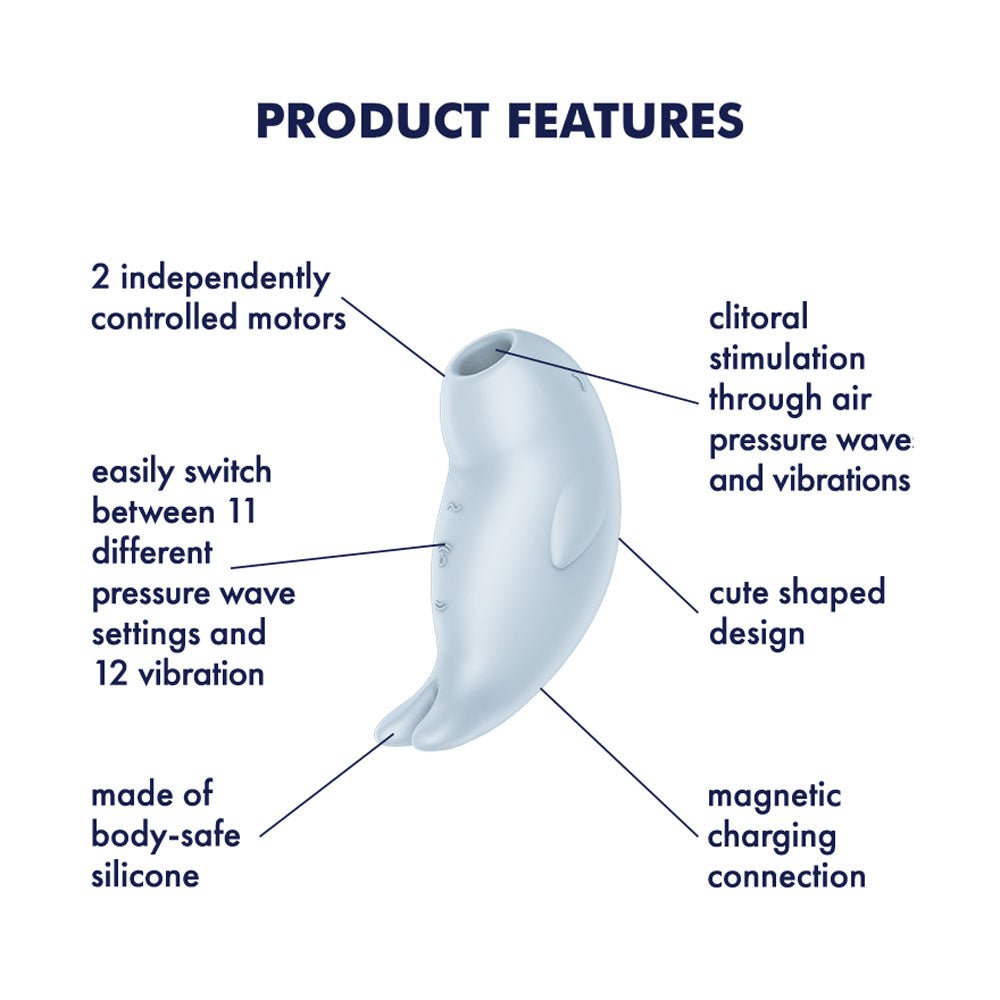 Satisfyer Seal You Soon - Baby Blue USB Rechargeable Air Pulse Stimulator – Sex toys NZ by Naughtyhut. Discreet delivery nationwide.