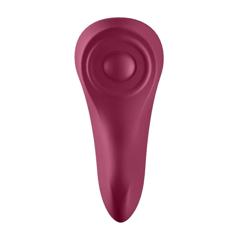 Satisfyer Sexy Secret - App Contolled Panty Vibrator in Wine Red, top view