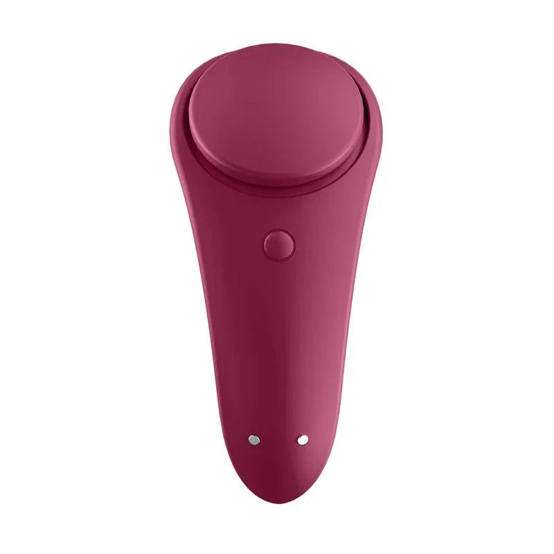 Satisfyer Sexy Secret - App Contolled Panty Vibrator in Wine Red, front view