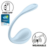 Buy Satisfyer Smooth Petal - Light Blue - Light Blue USB Rechargeable Wearable Stimulator with App Control – Naughtyhut NZ sex toys online. Discreet delivery & top brands.