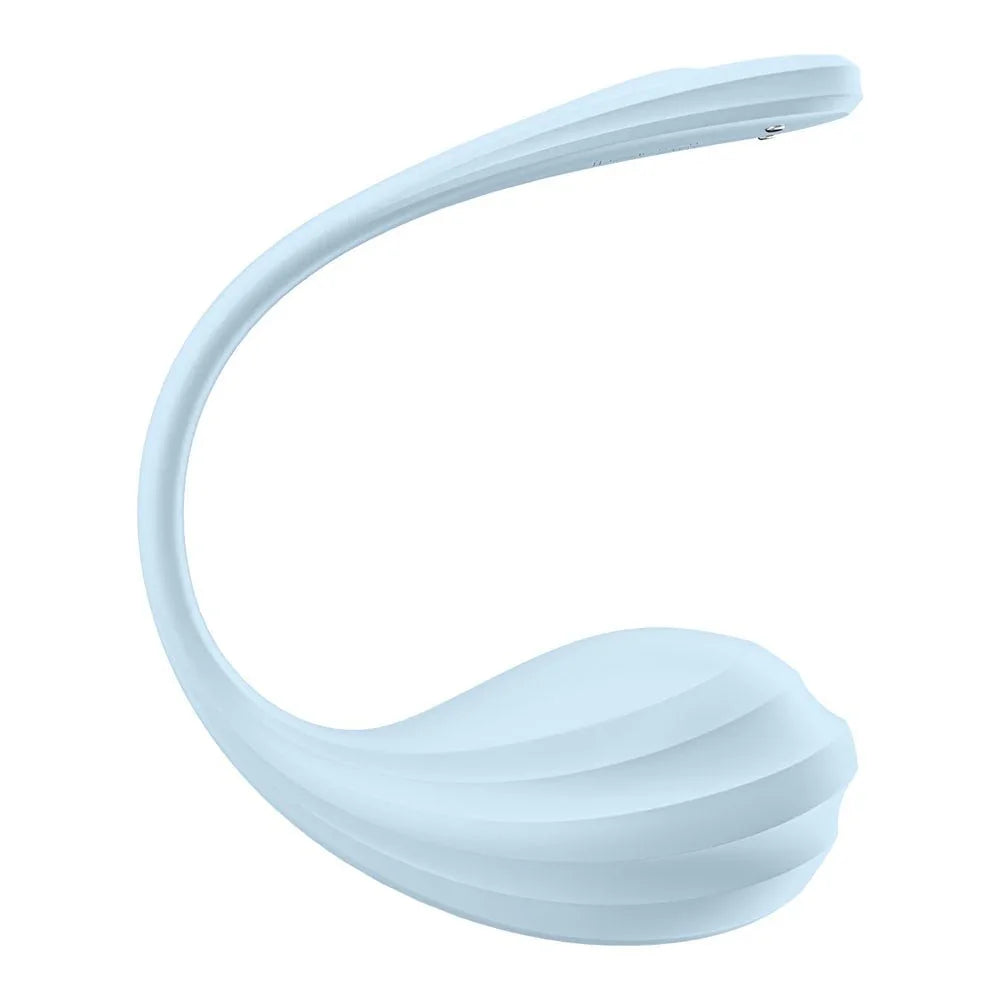 Satisfyer Smooth Petal - Wearable Stimulator in Light Blue, front view