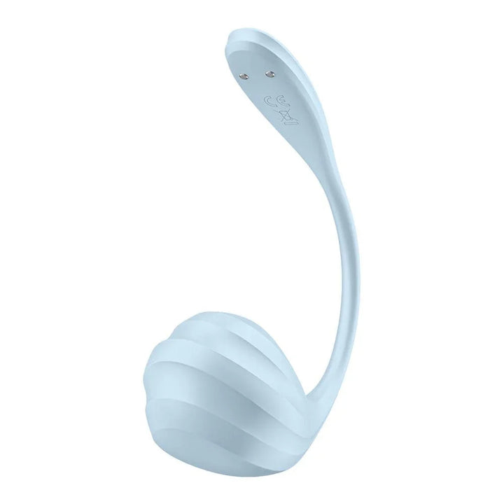 Satisfyer Smooth Petal - Wearable Stimulator in Light Blue, side profile