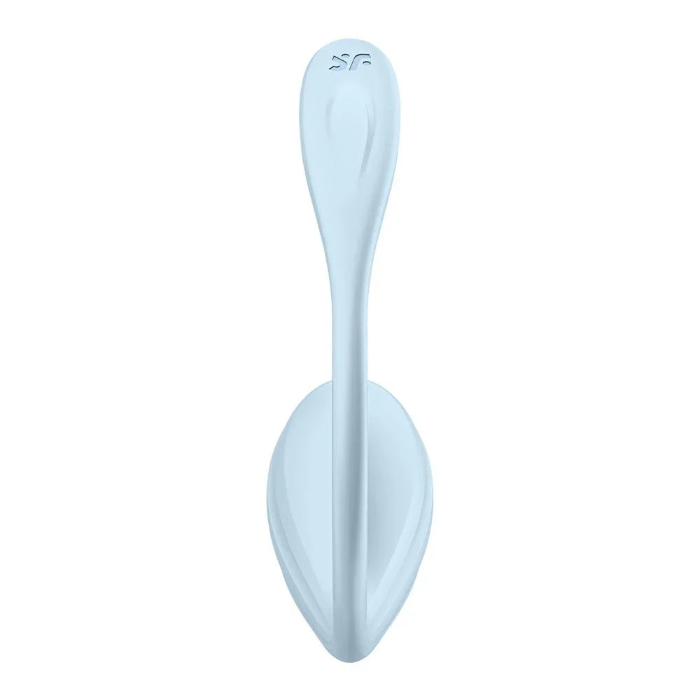 Satisfyer Smooth Petal - Wearable Stimulator in Light Blue, back view