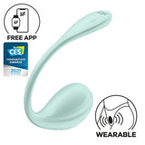 Buy Satisfyer Smooth Petal - Mint - Mint USB Rechargeable Wearable Stimulator with App Control – Naughtyhut NZ sex toys online. Discreet delivery & top brands.