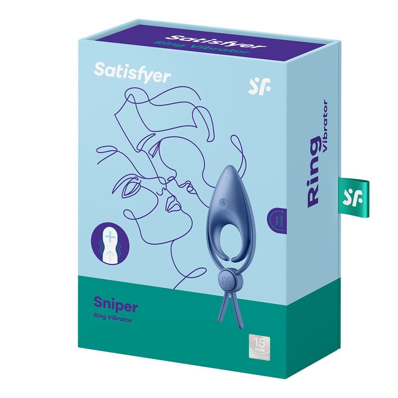 Buy Satisfyer Sniper - Blue - Blue Vibrating Adjustable Lasso Cock Ring – Naughtyhut NZ sex toys online. Discreet delivery & top brands.
