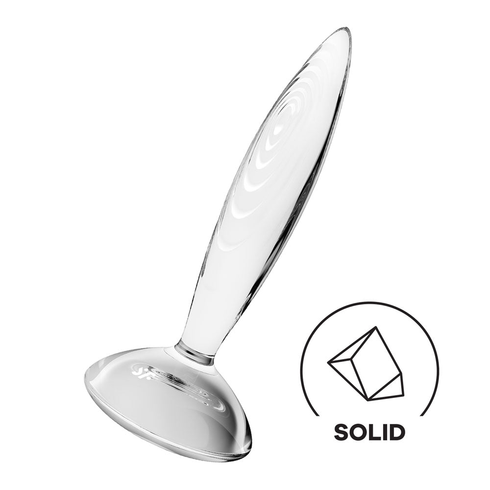Buy Satisfyer Sparkling Crystal - Clear Glass Butt Plug – Naughtyhut NZ sex toys online. Discreet delivery & top brands.