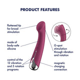 Buy Satisfyer Spinning G - Spot 1 - Red - Red 16.5 cm USB Rechargeable Rotating Vibrator – Naughtyhut NZ sex toys online. Discreet delivery & top brands.