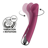 Buy Satisfyer Spinning G - Spot 1 - Red - Red 16.5 cm USB Rechargeable Rotating Vibrator – Naughtyhut NZ sex toys online. Discreet delivery & top brands.