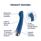 Buy Satisfyer Spinning G - Spot 1 - Blue - Blue 16.5 cm USB Rechargeable Rotating Vibrator – Naughtyhut NZ sex toys online. Discreet delivery & top brands.