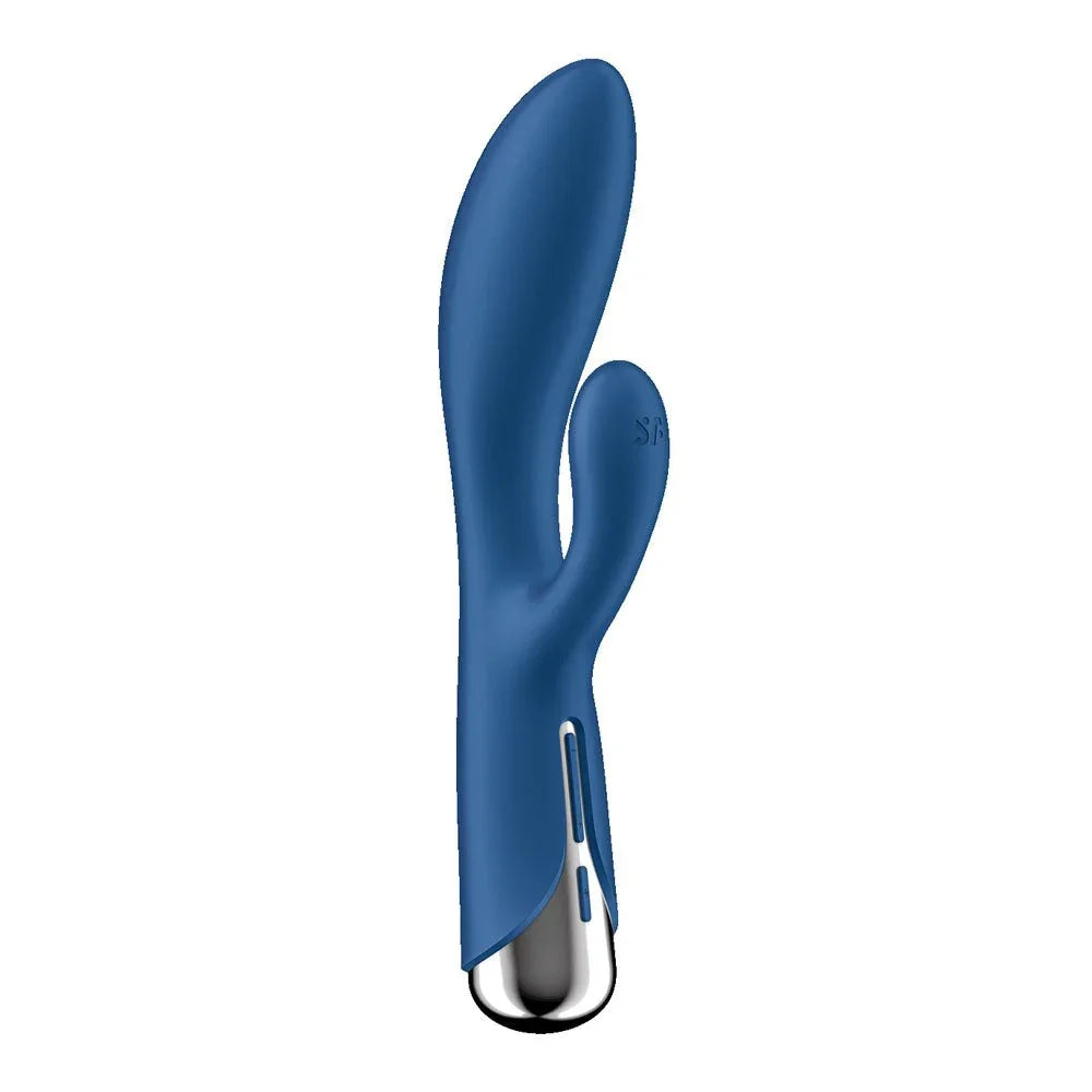 Satisfyer Spinning Rabbit 1 - Rotating Rabbit Vibrator in Blue, side profile