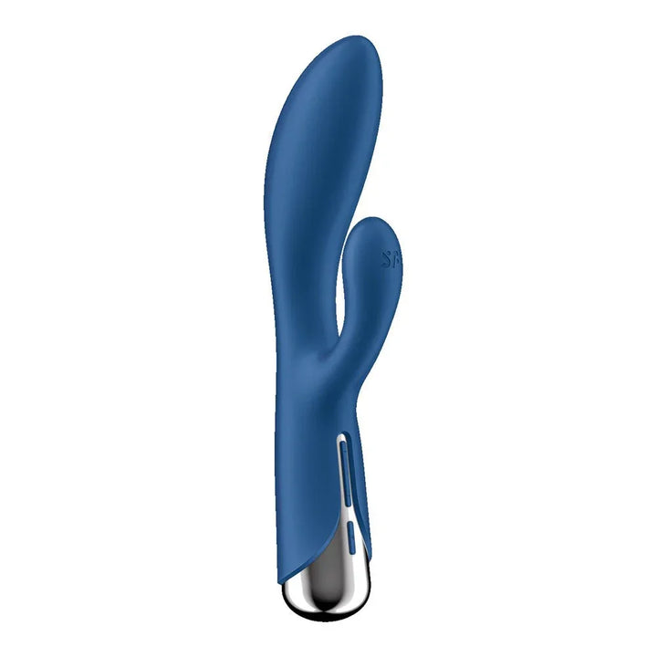 Satisfyer Spinning Rabbit 1 - Rotating Rabbit Vibrator in Blue, side profile