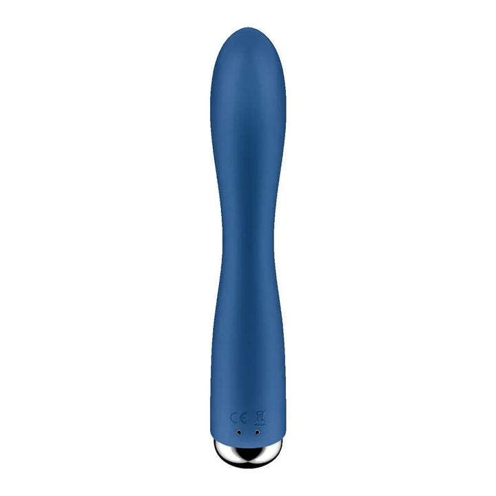 Satisfyer Spinning Rabbit 1 - Rotating Rabbit Vibrator in Blue, angled view